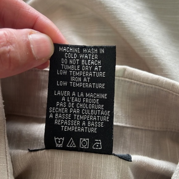 Premiere Collection Light Gray Chambray Short Sleeve Shirt Size M - Picture 8 of 12